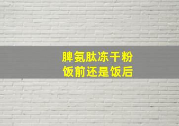 脾氨肽冻干粉 饭前还是饭后